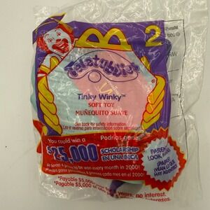 Teletubbies Tinky Winky Soft Toy McDonald's Happy Meal 2000 Purple